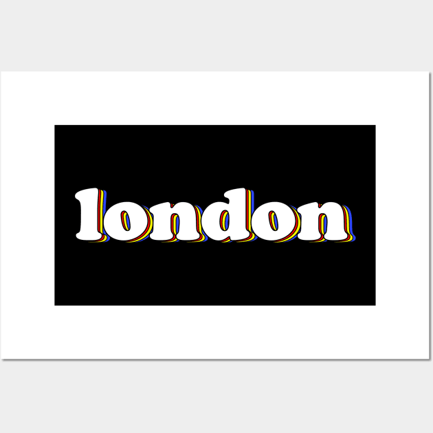 London Retro Words Wall Art by lolosenese